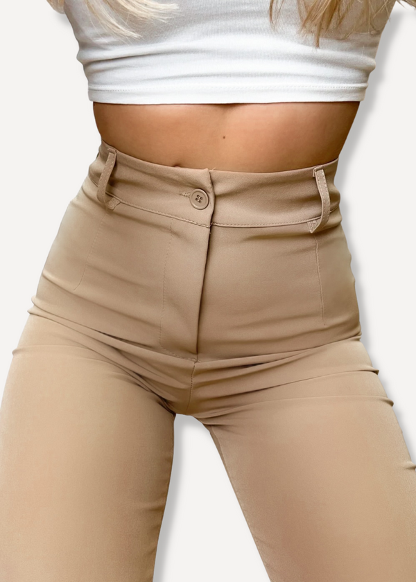 Pantalon droit classique beige (REGULAR)