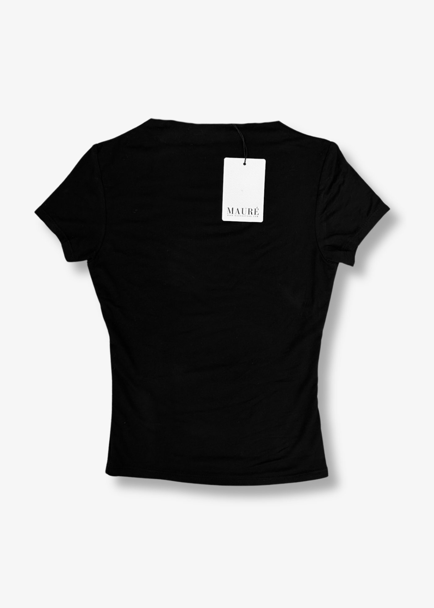 Short sleeve top long black