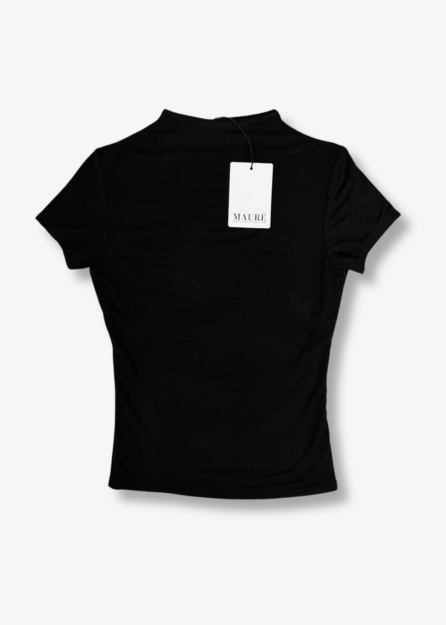 Short sleeve top long black (classy)