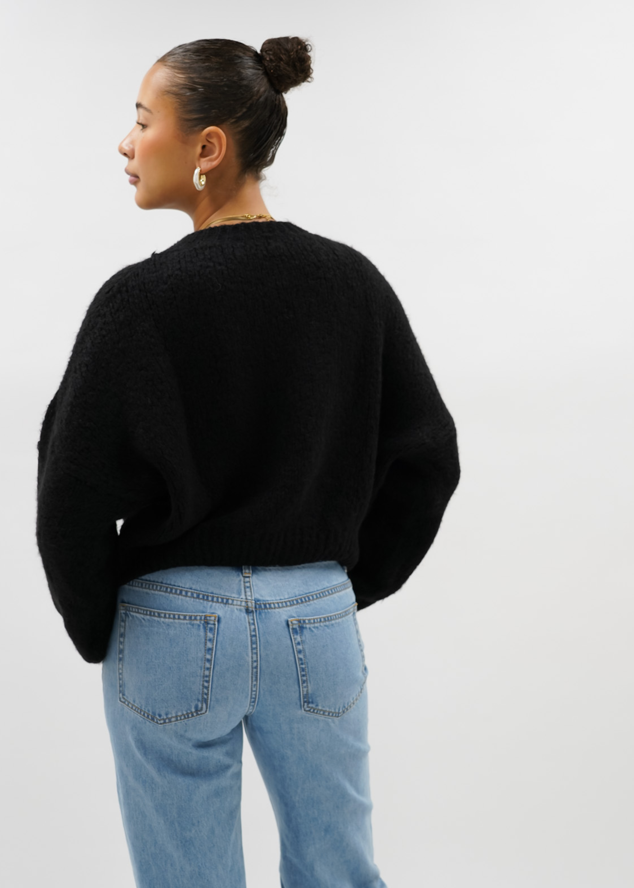 Knitted sweater black