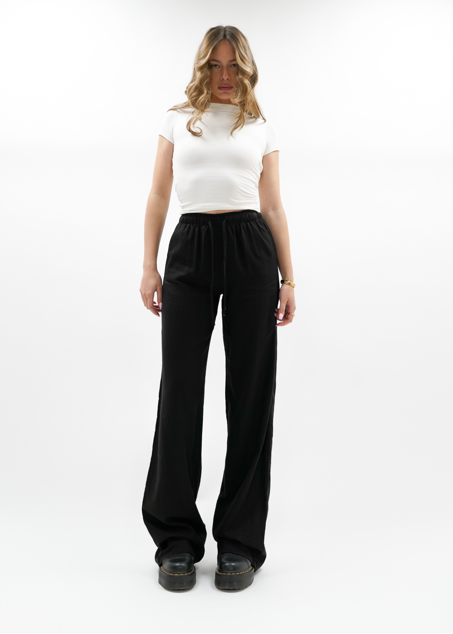 Linen pants (TALL) black
