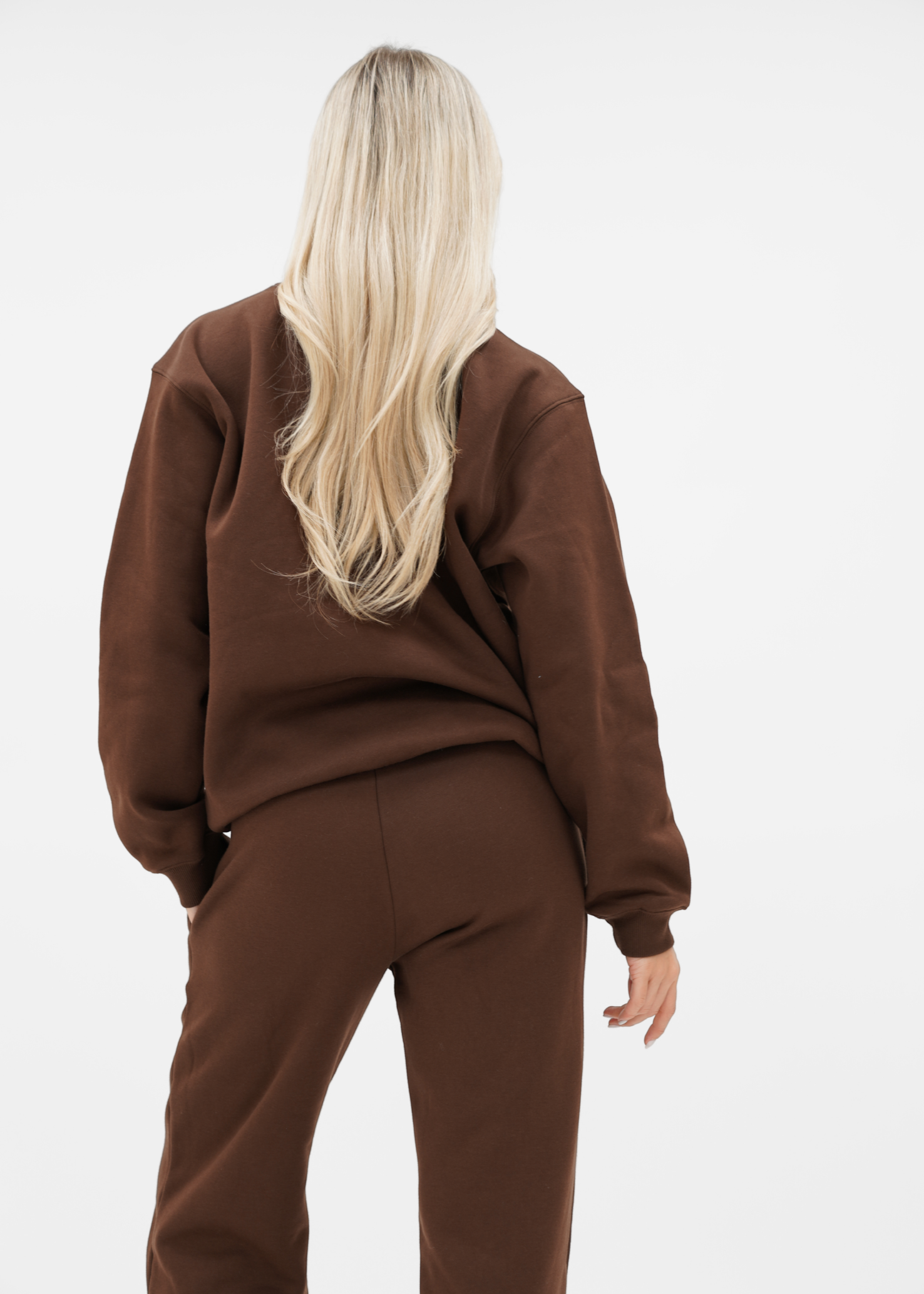 Basic sweater chocolate brown (tall)