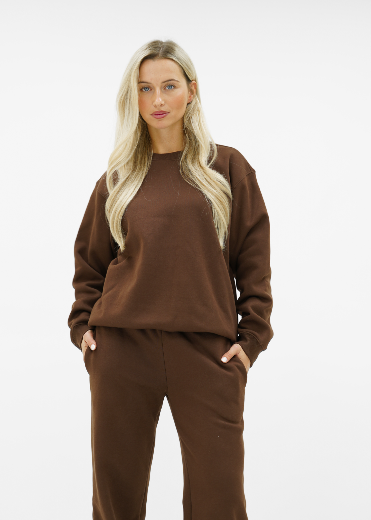 Basic sweater chocolate brown (tall)