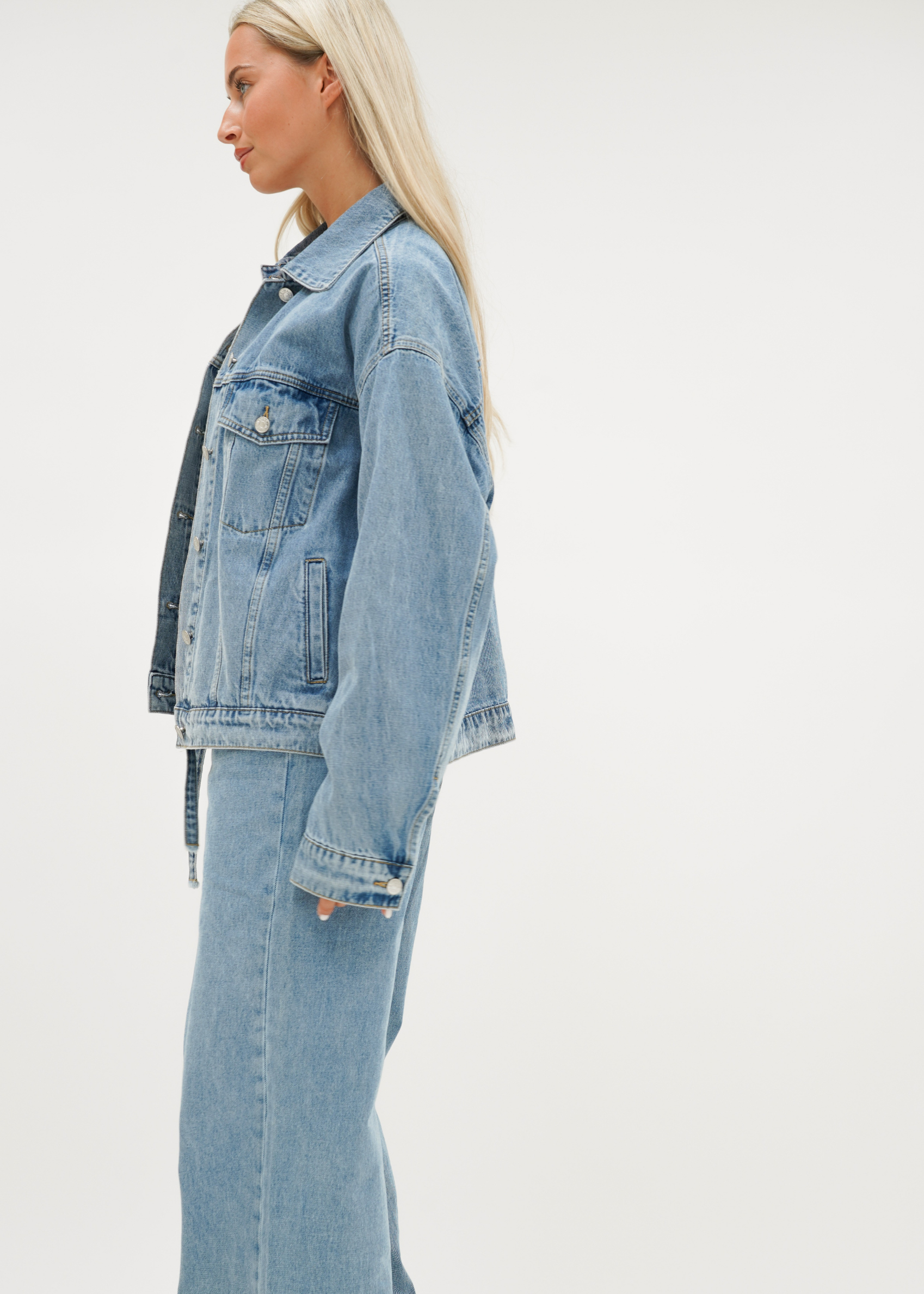 Oversized denim jacket classic blue (tall)