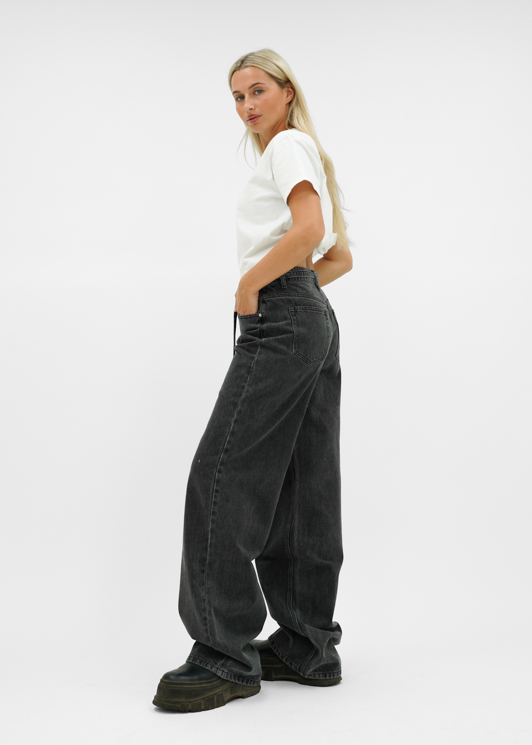 Baggy jeans dark washed grey (tall)