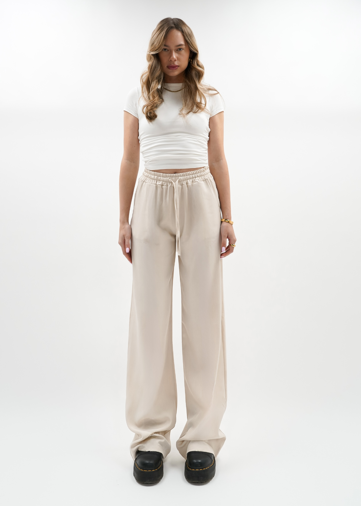 Flowy pants classic (TALL) crème