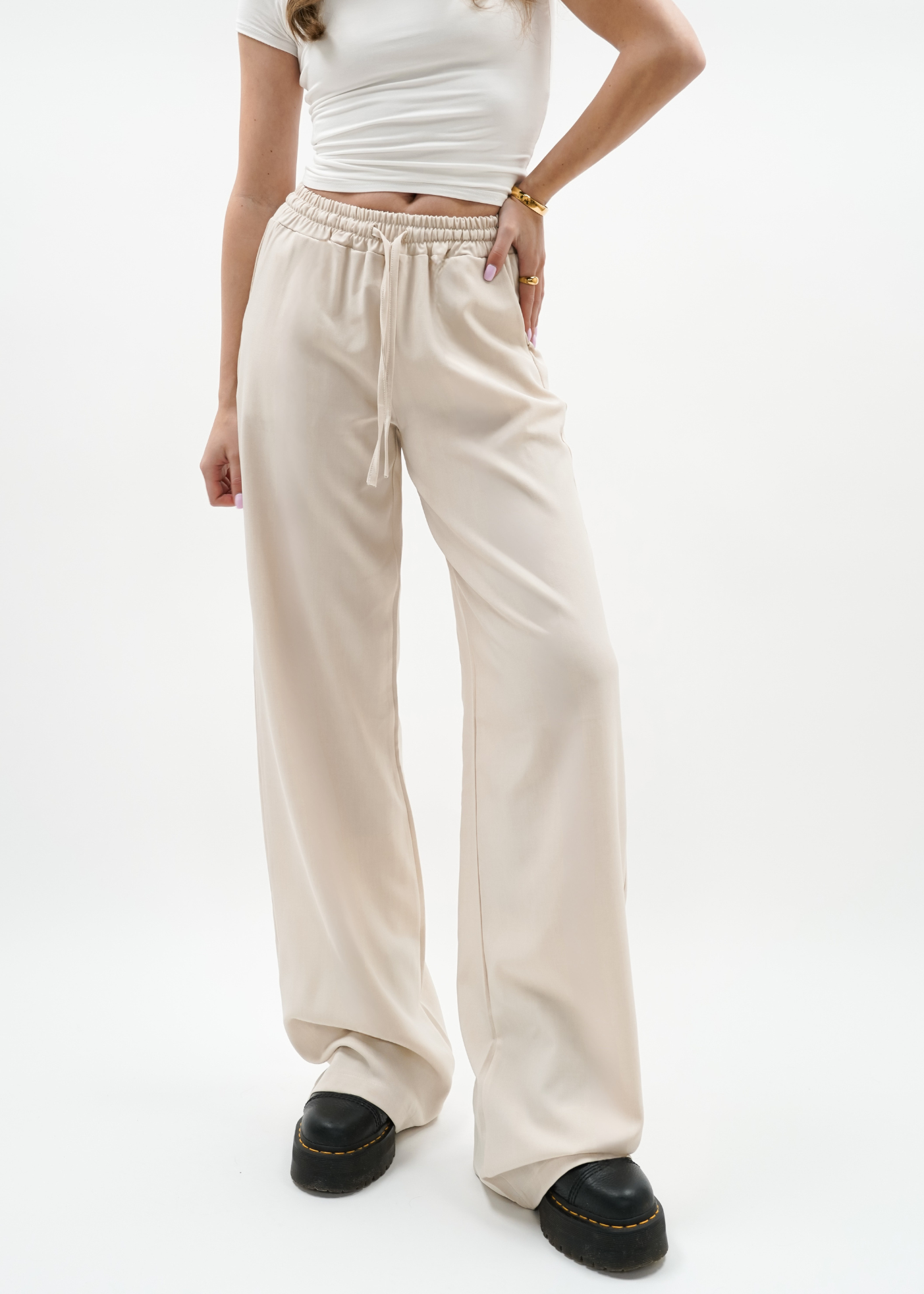 Flowy pants classic (TALL) crème