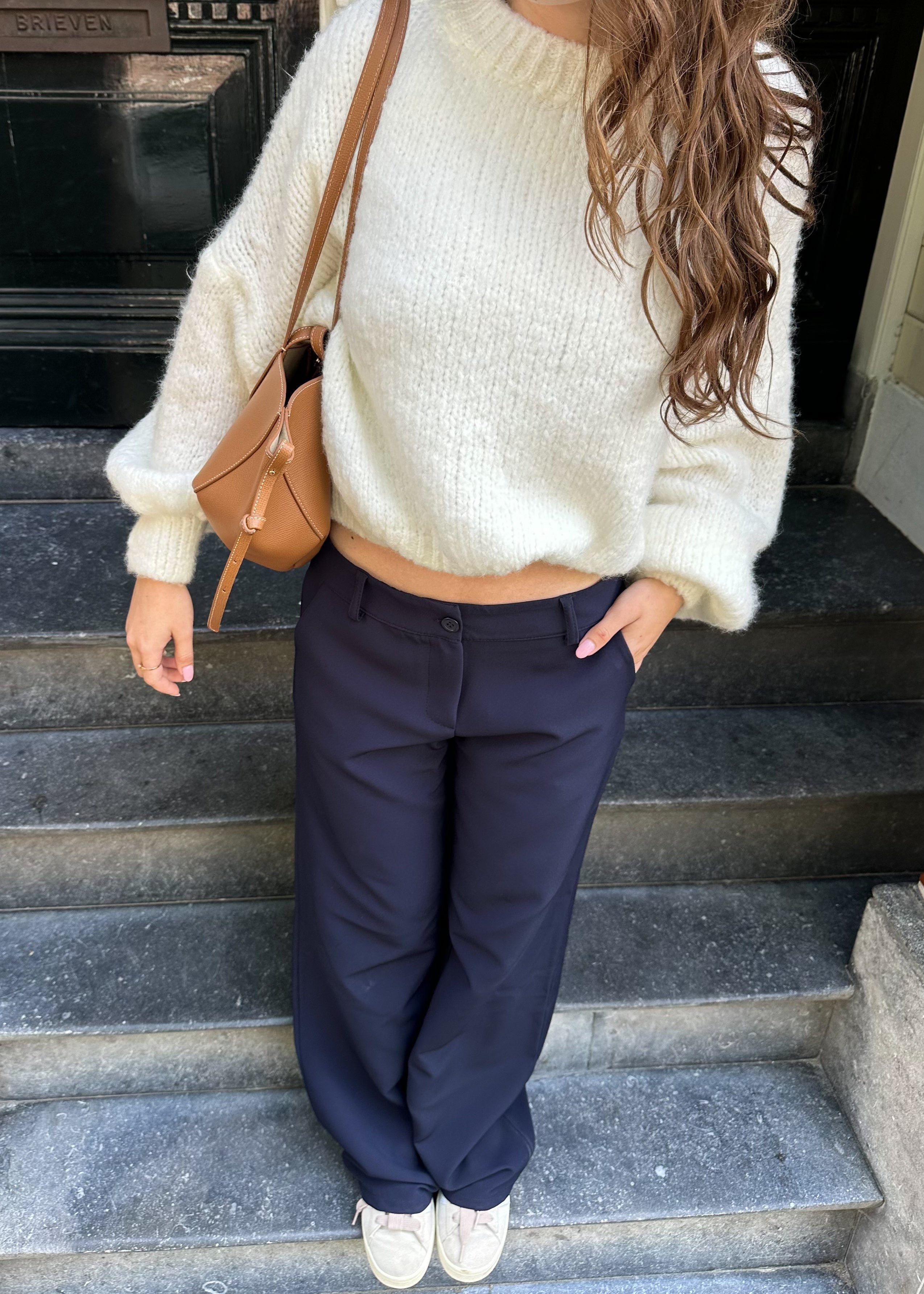 Knitted sweater crème