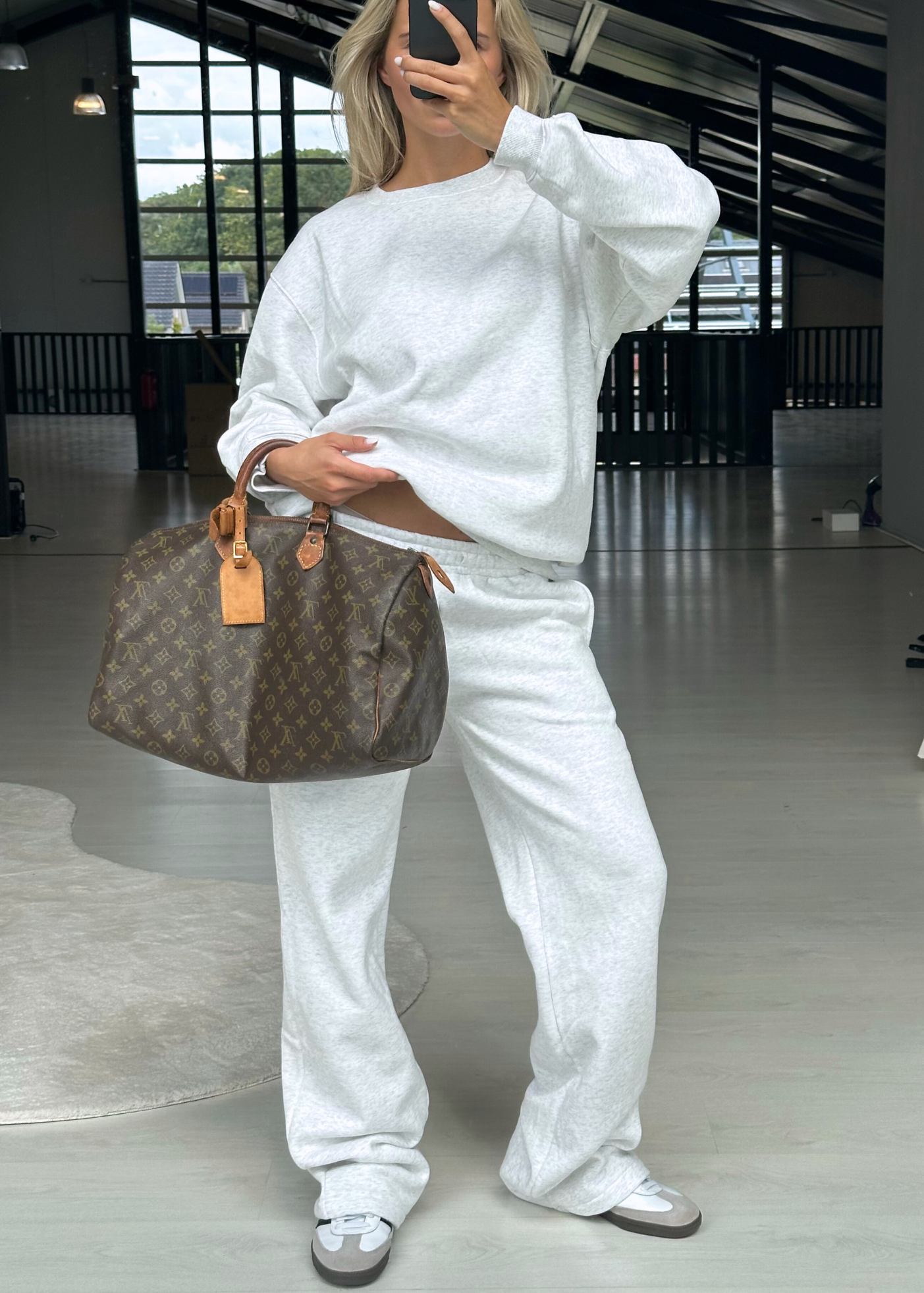 Basic sweater light grey melange (tall)