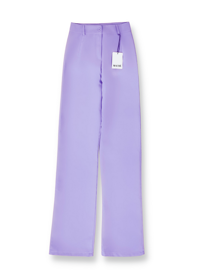 Pantalon jambe droite classique lila (REGULAR)