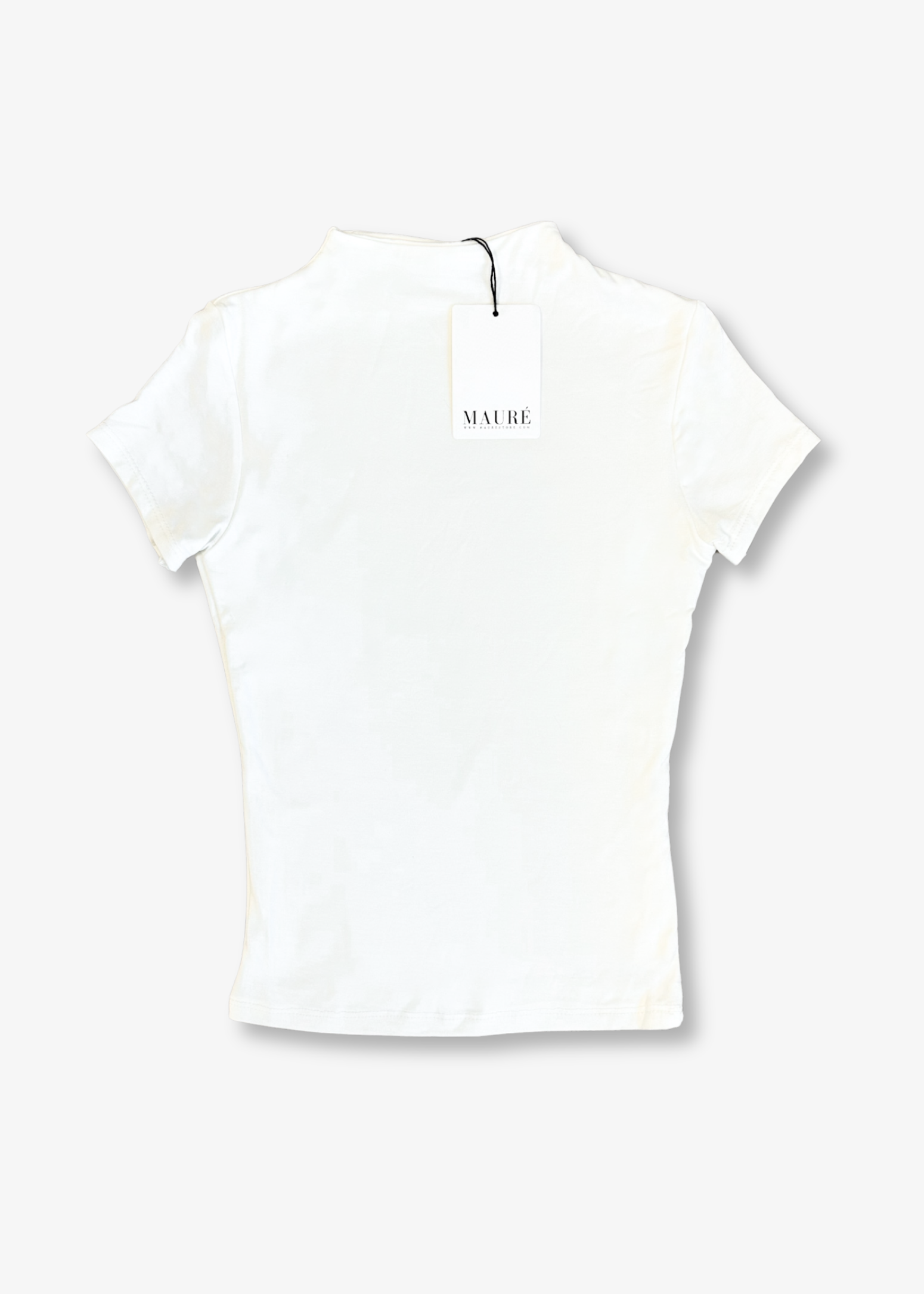 Short sleeve top long off-white (classy)