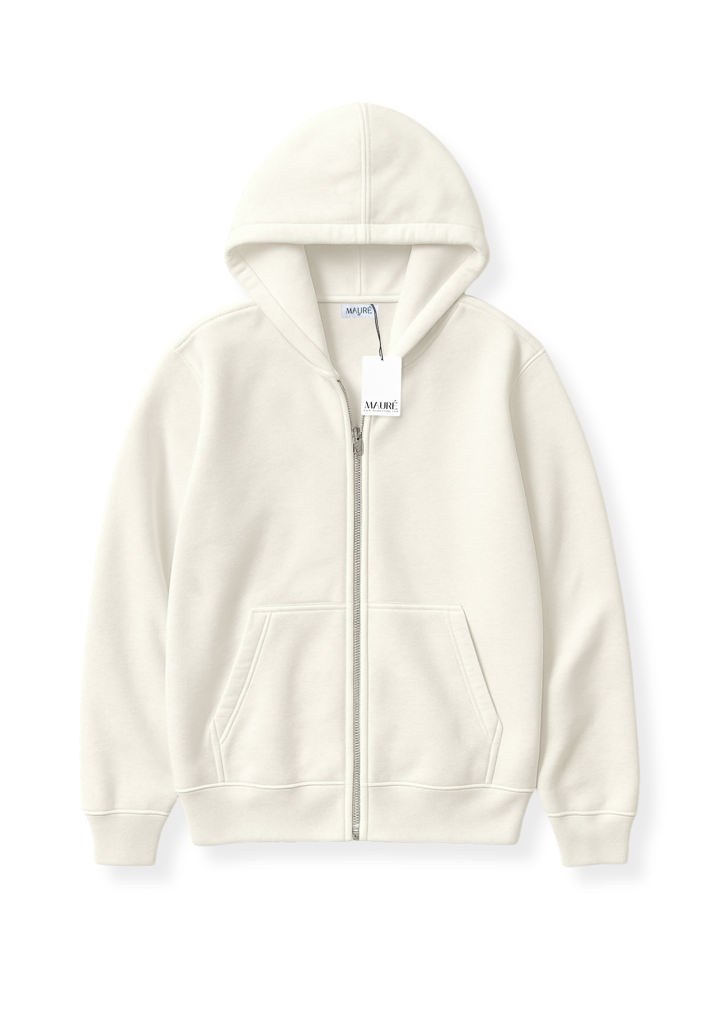 Basic zip hoodie off-white (tall)