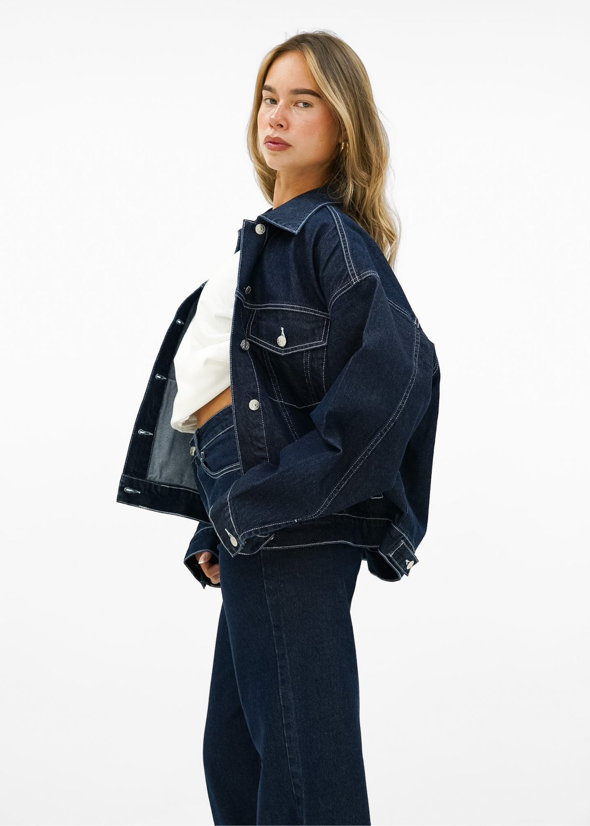 Oversized denim jacket dark denim (tall)