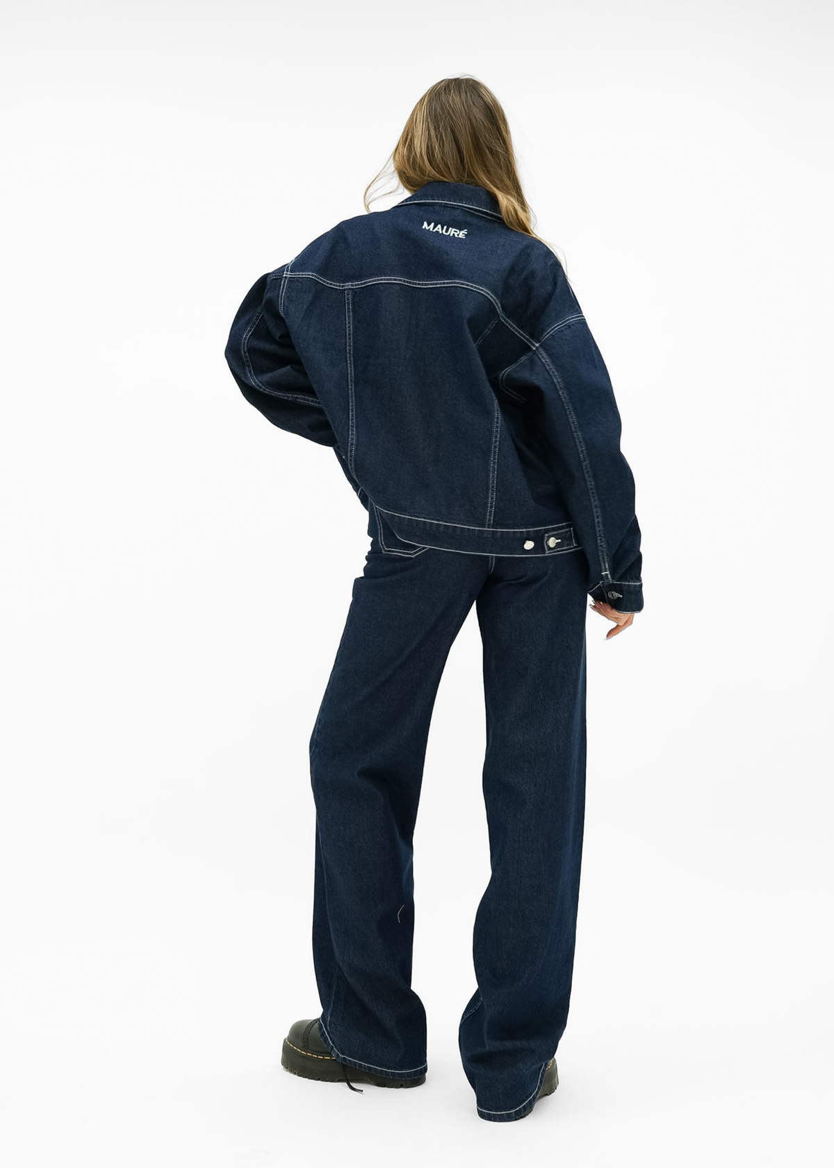 Oversized denim jacket dark denim (tall)