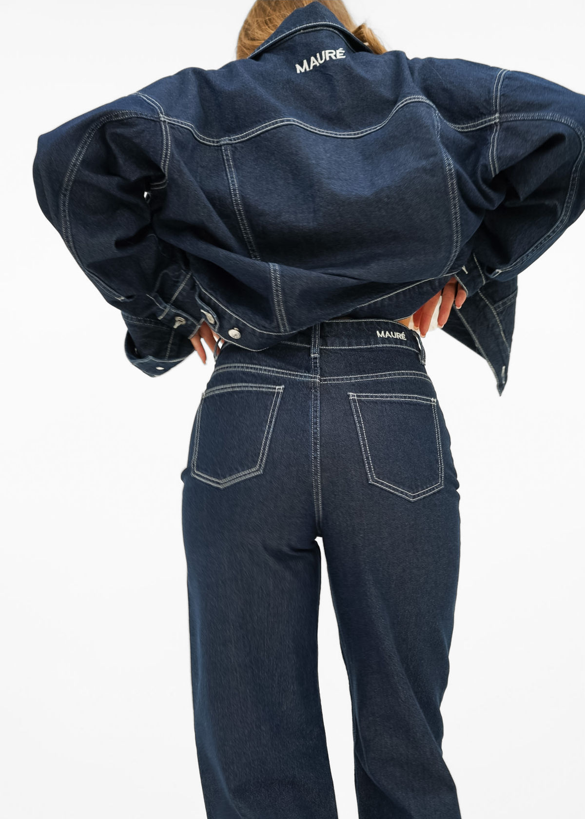 High waist super wide leg jeans dark denim (tall)