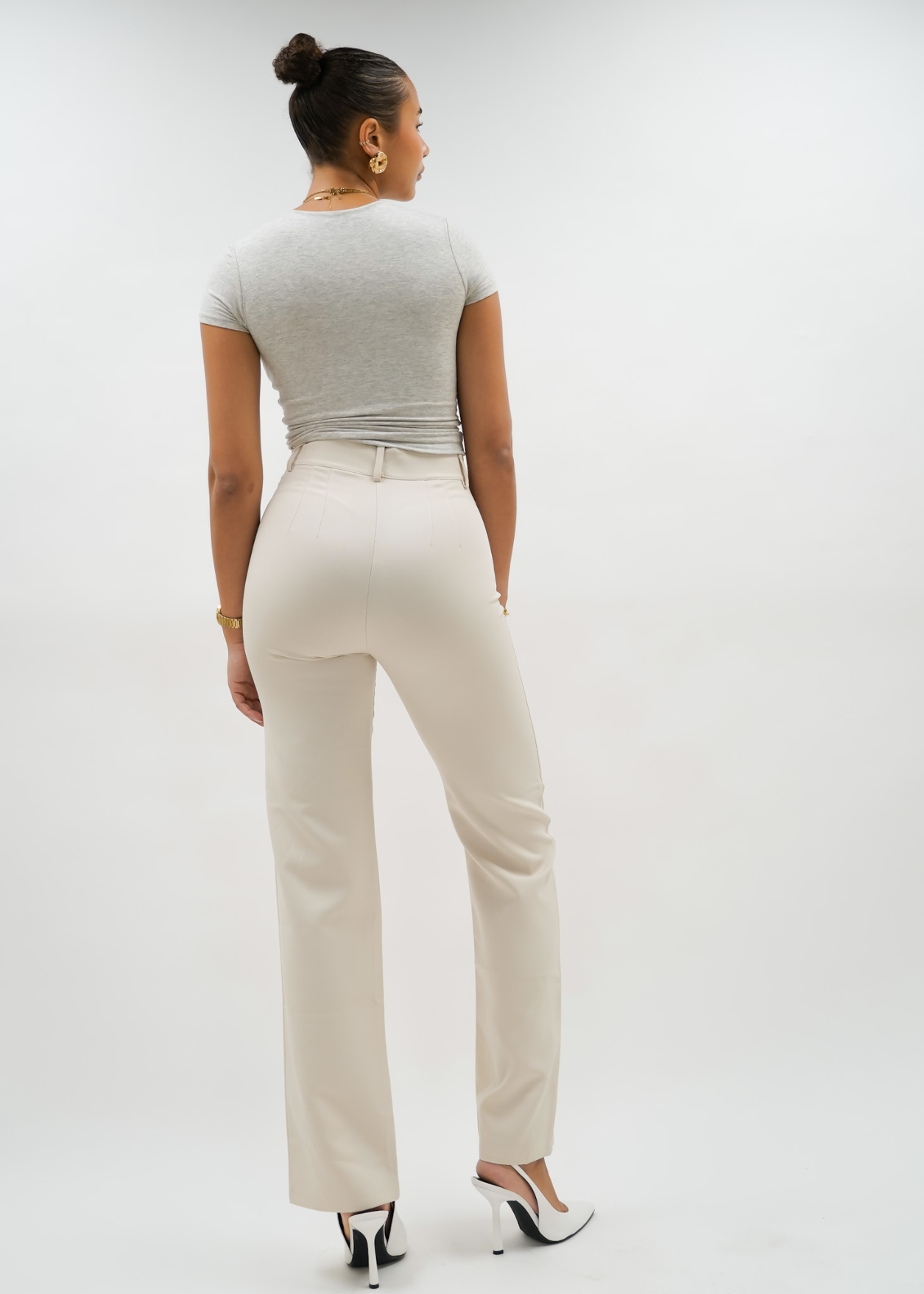 Straight leg pants classic crème (tall)