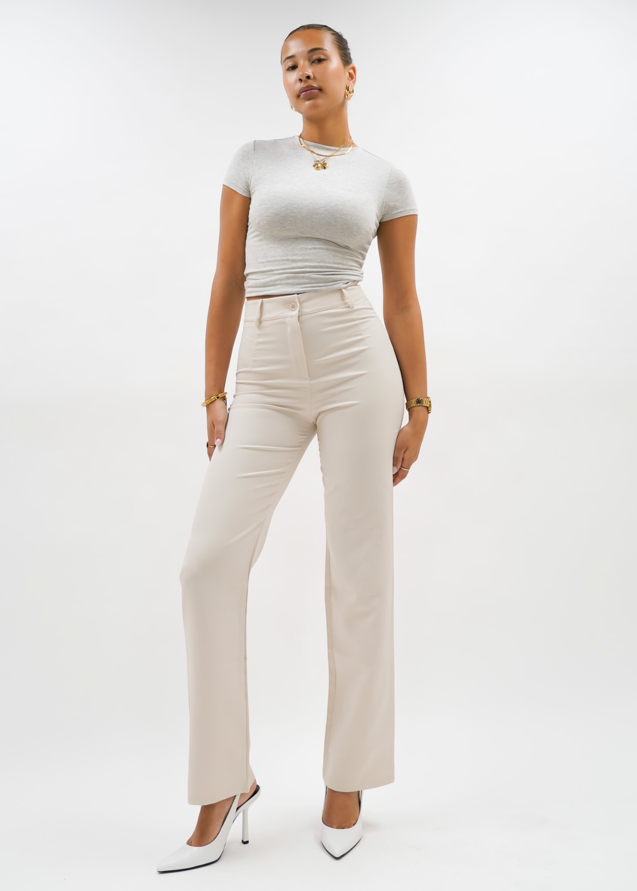 Straight leg pants classic crème (tall)