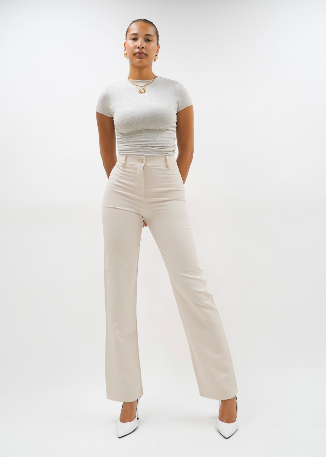 Straight leg pants classic crème (tall)
