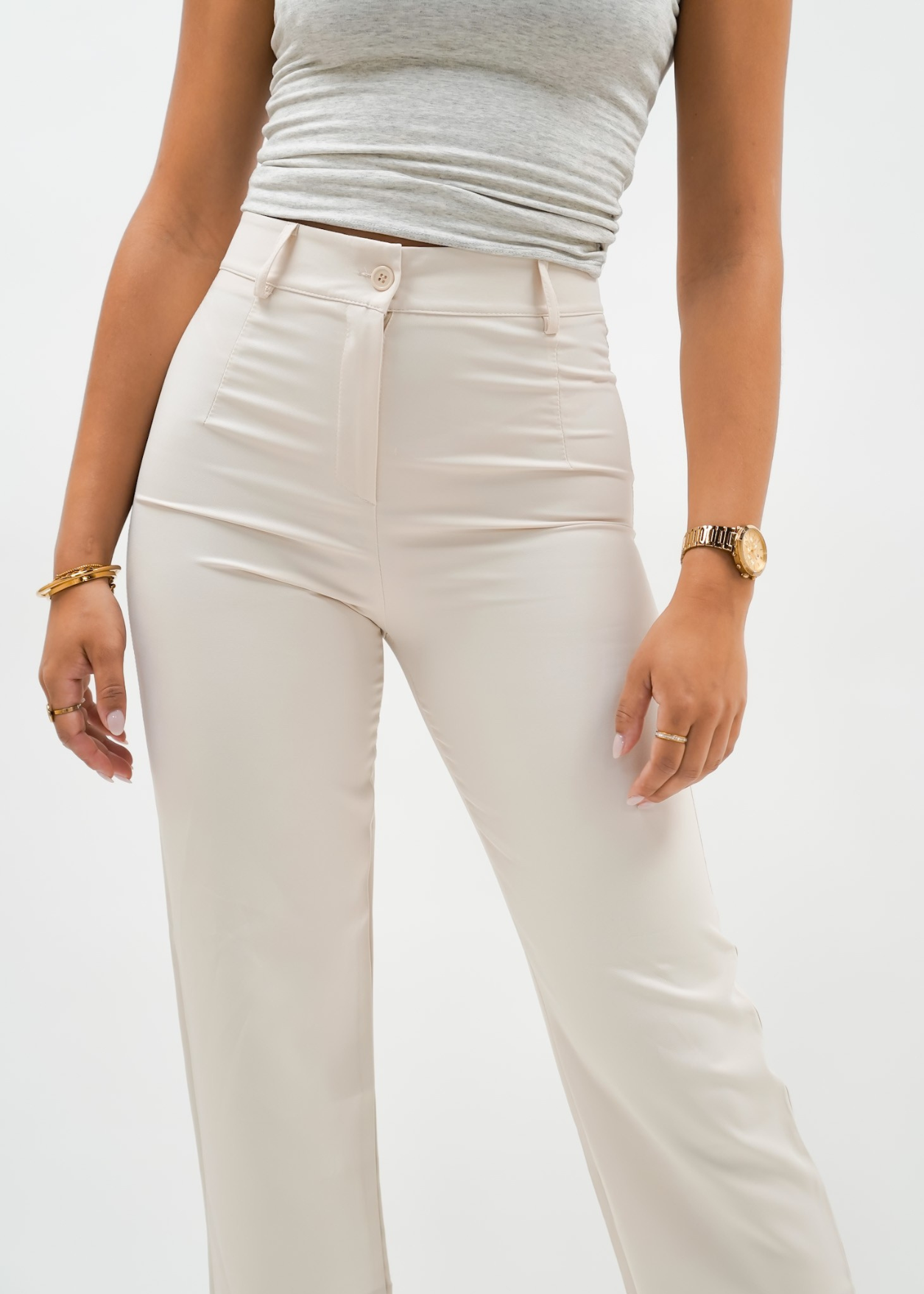 Straight leg pants classic crème (tall)