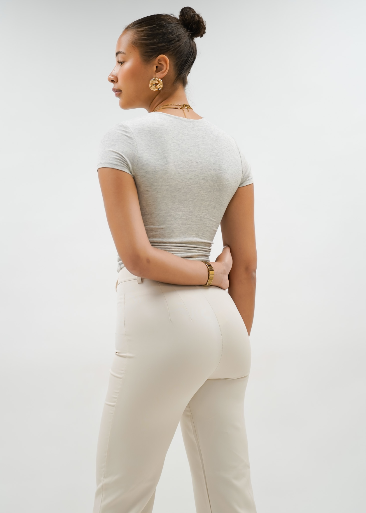 Straight leg pants classic crème (tall)