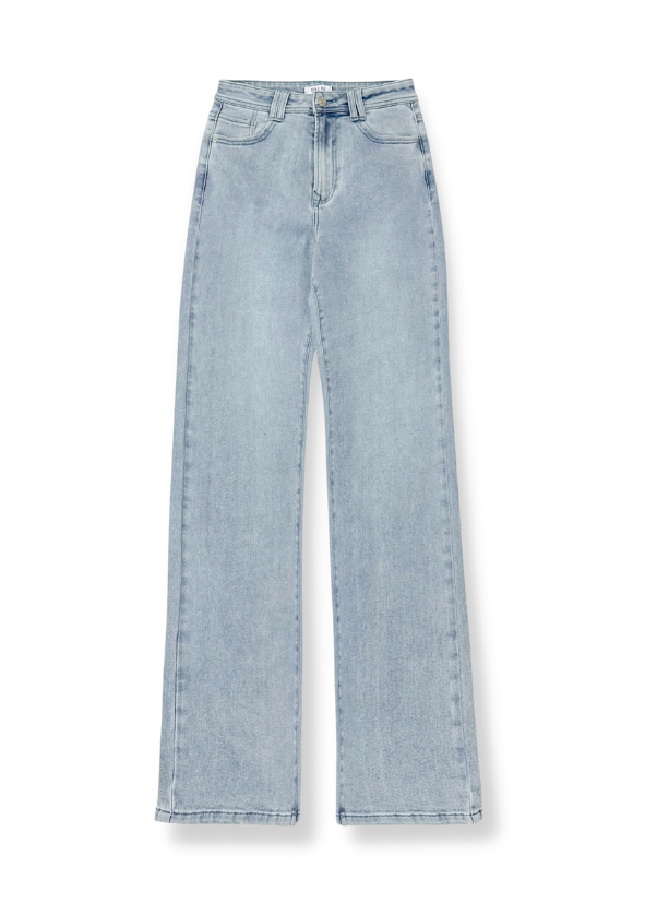 Hög midja raka ben jeans 90s ljusblå (TALL)