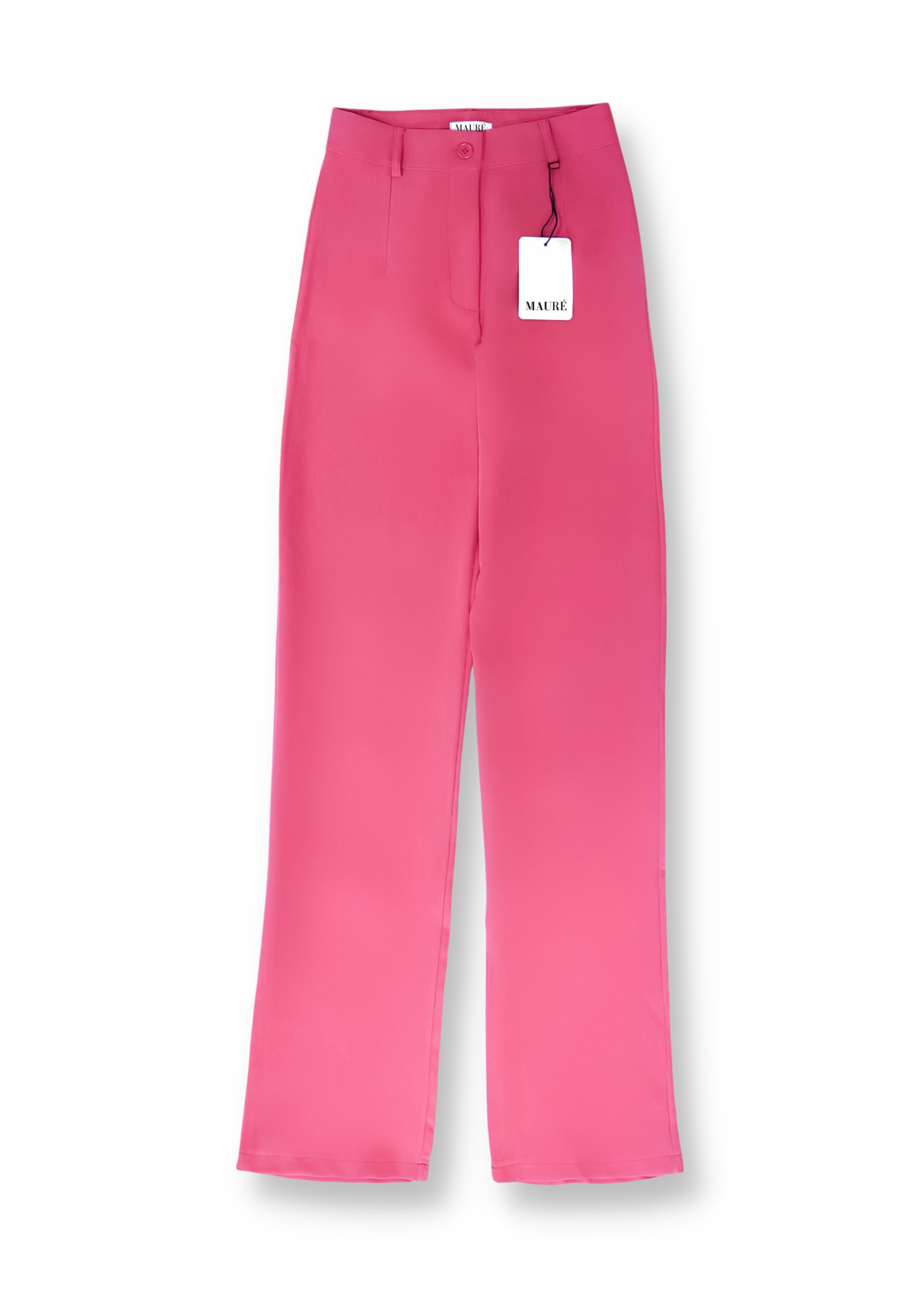 Pantalon droit classique assez rose (REGULAR)