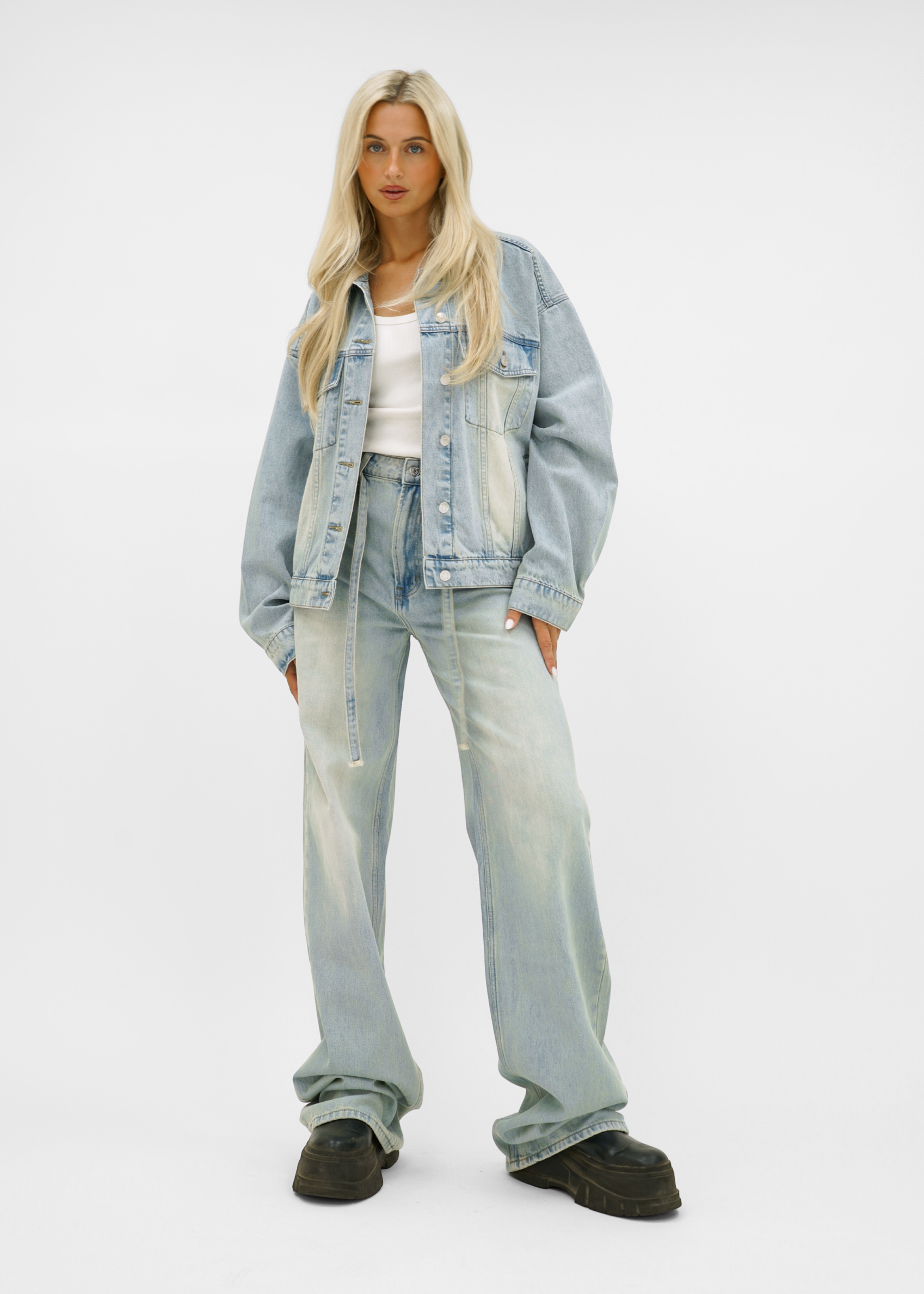 Oversized denim jacket vintage denim (tall)