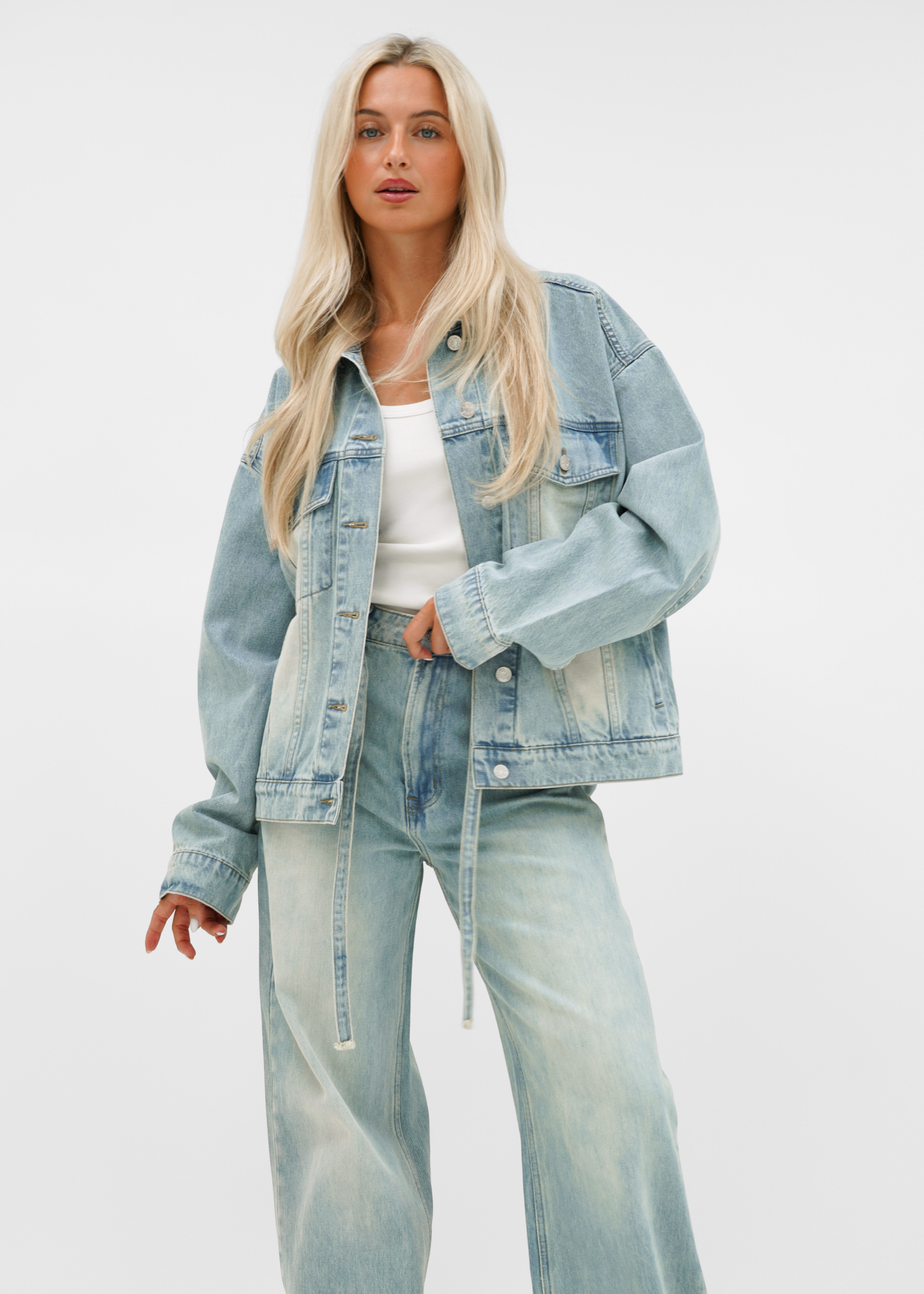 Oversized denim jacket vintage denim (tall)