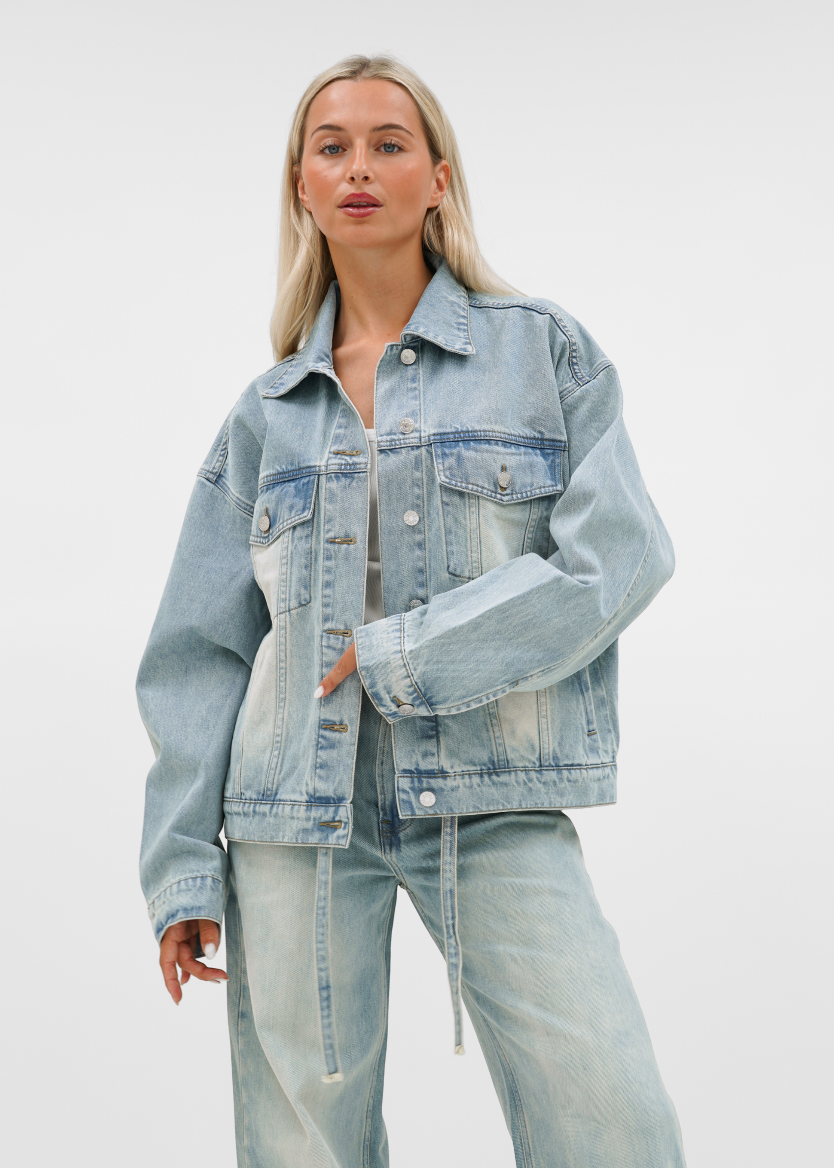 Oversized denim jacket vintage denim (tall)