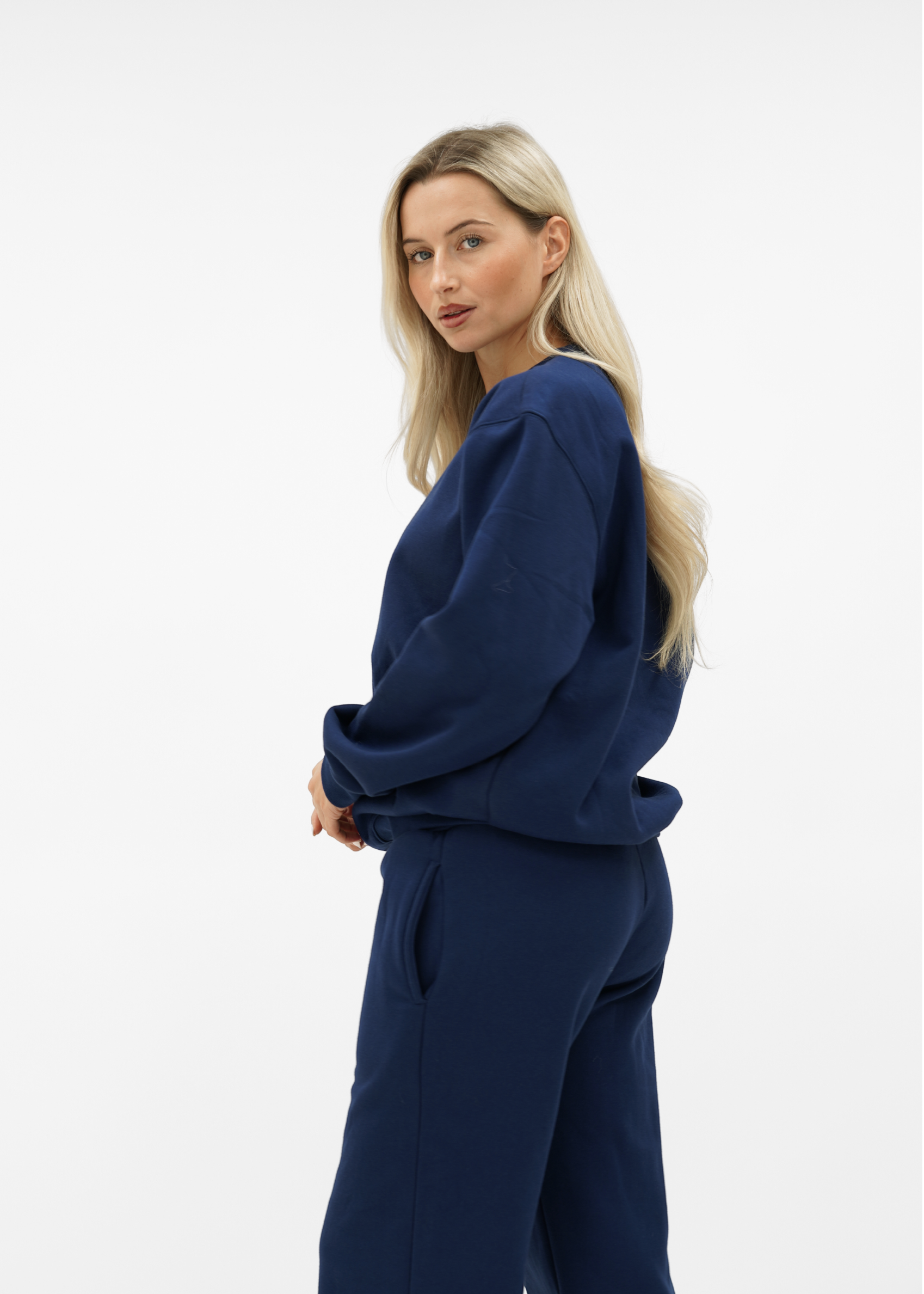 Basic sweater night blue (tall)