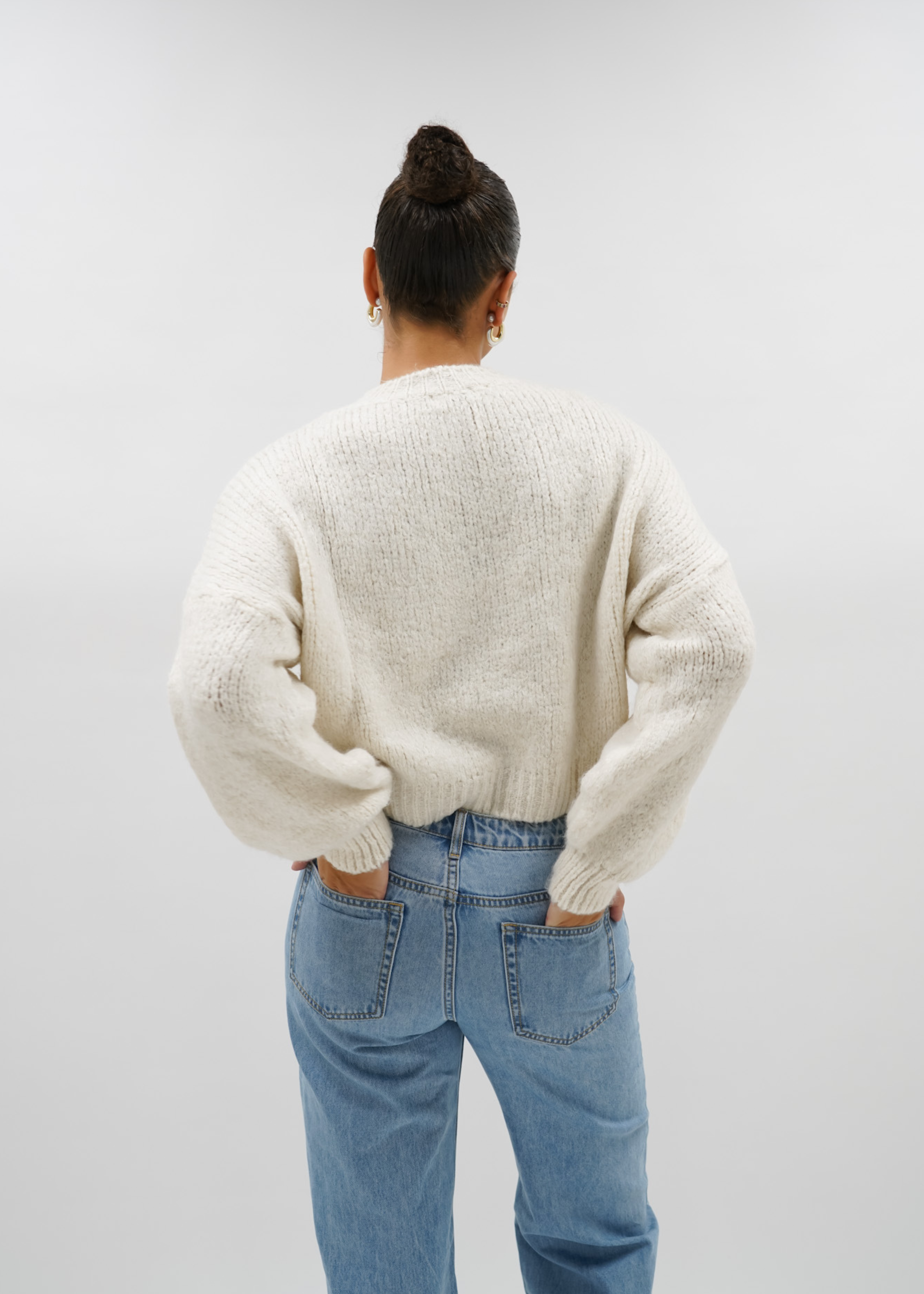 Knitted sweater crème