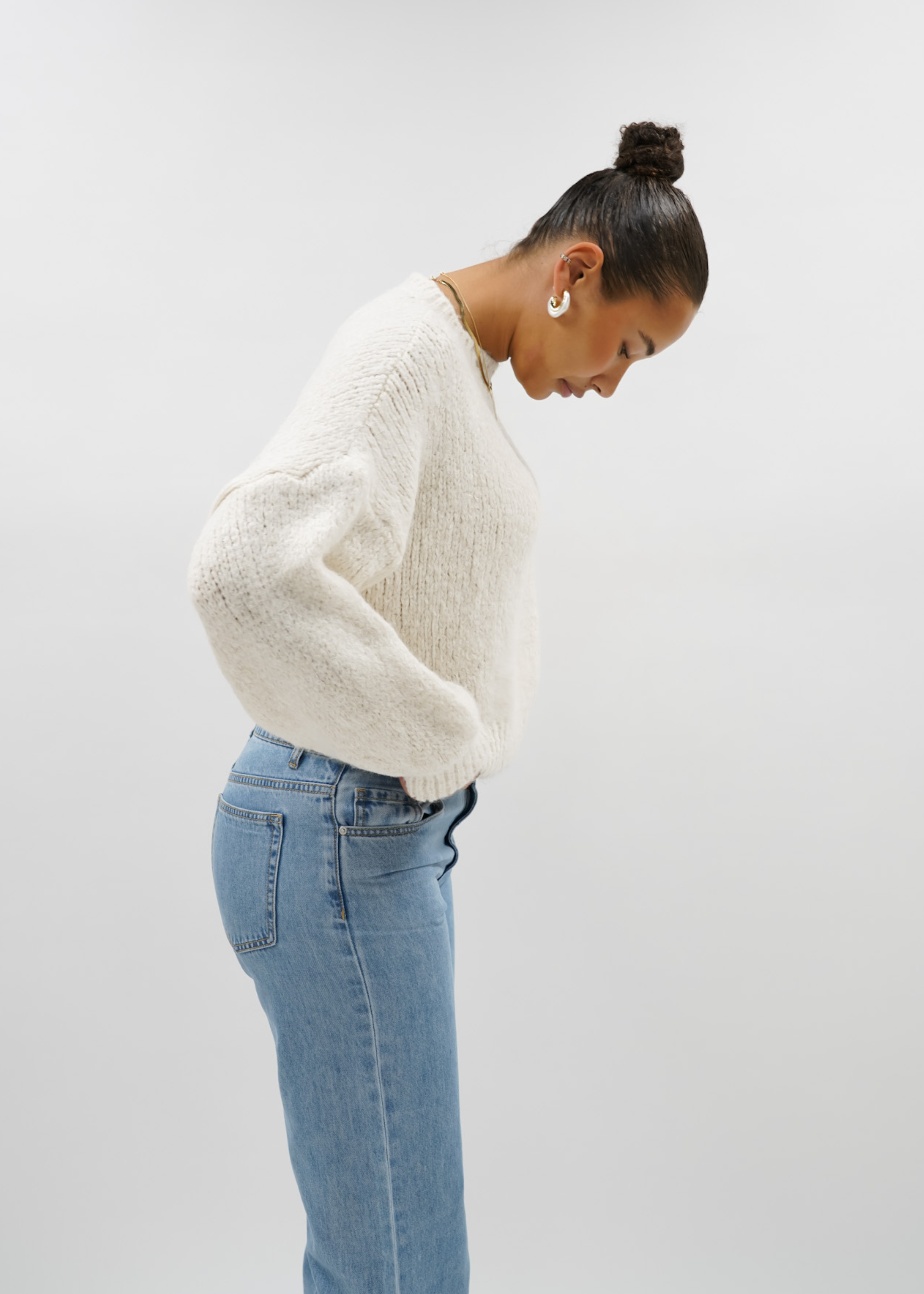 Knitted sweater crème