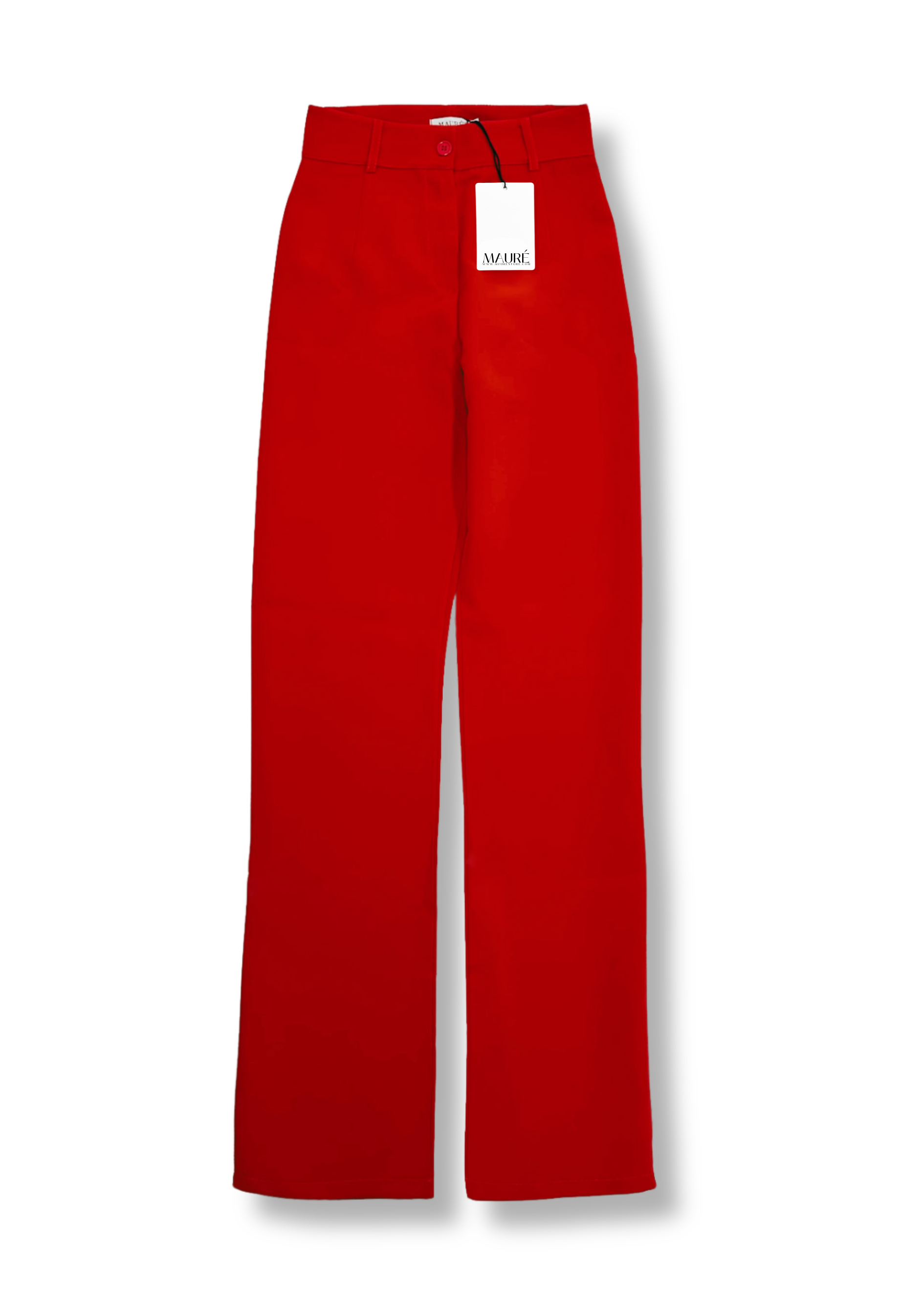 Pantalon droit classique rouge feu (REGULAR)