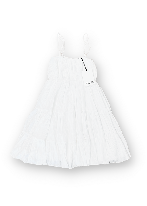 Mini-robe blanc cassé