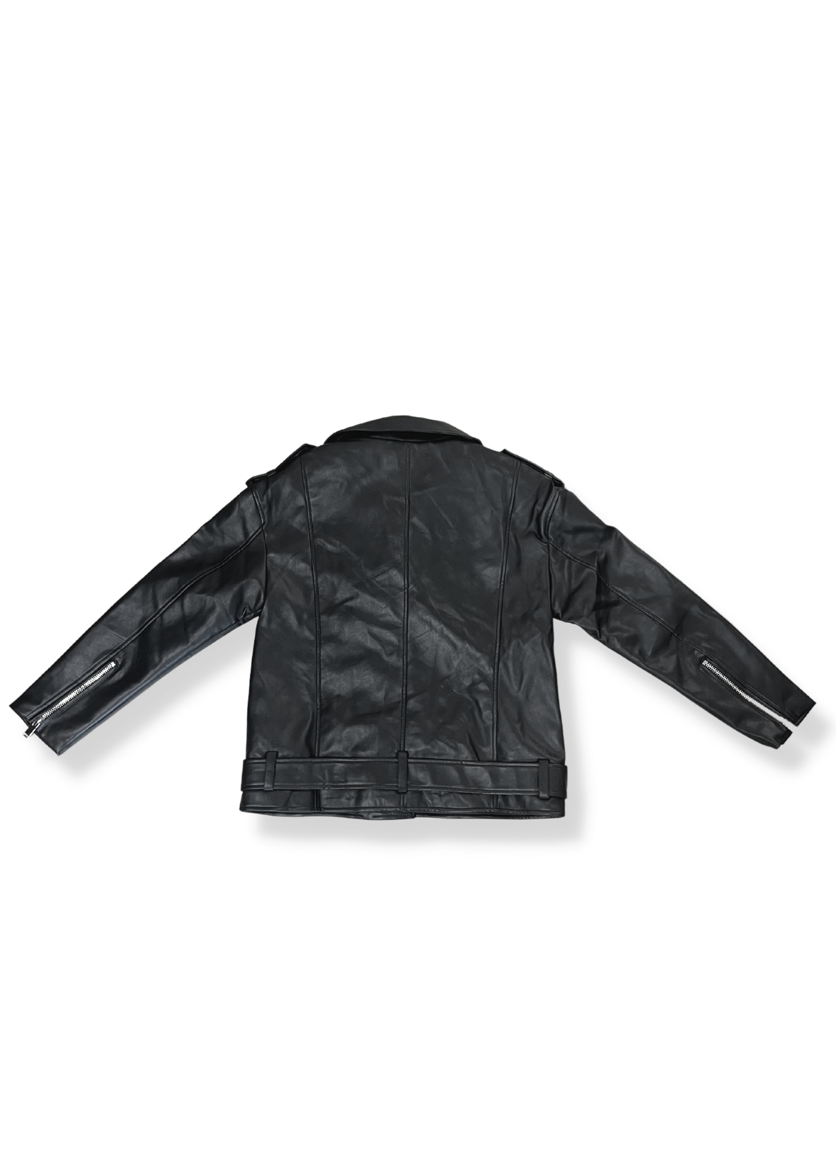 Oversized biker jacket black