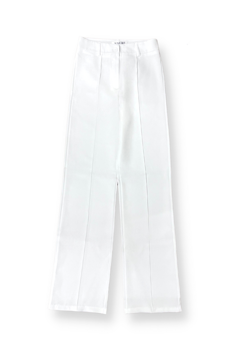 Straight leg pants mit pressfold white (TALL)