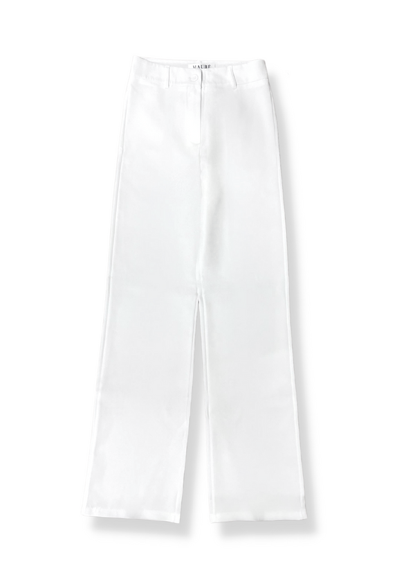 Pantalon droit classique blanc (REGULAR)