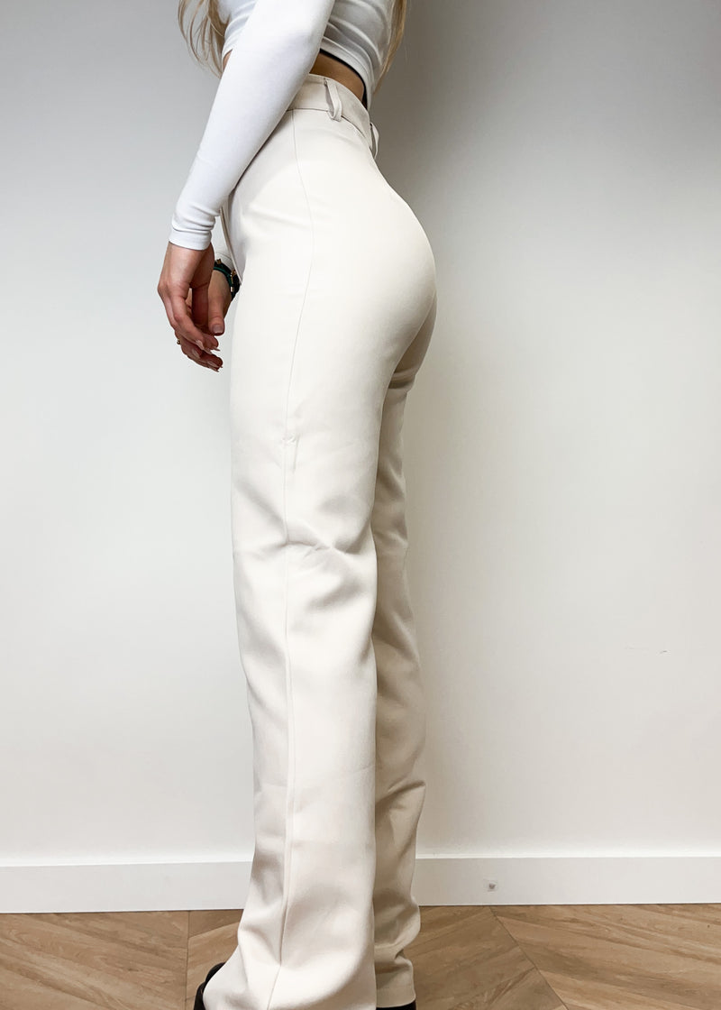 Hose mit geradem Bein creme (REGULAR)
