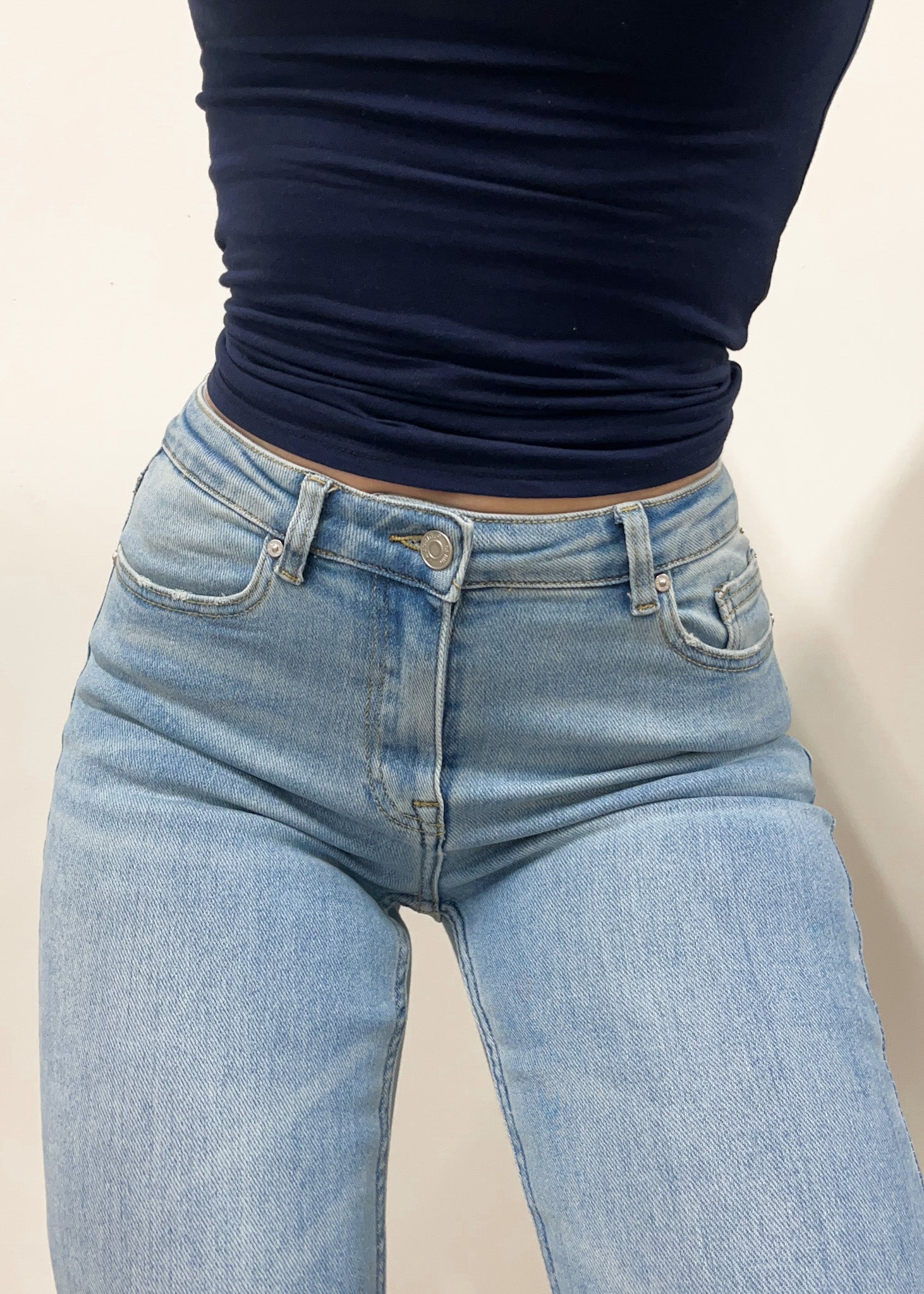 Mid waist flare jeans blue