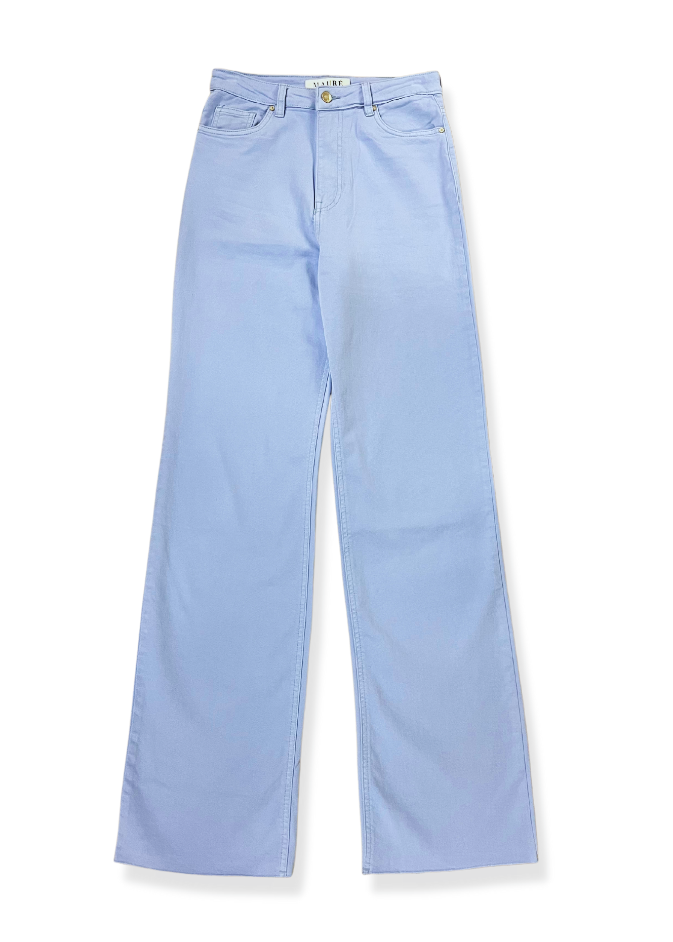 High waist straight leg jeans sky blue