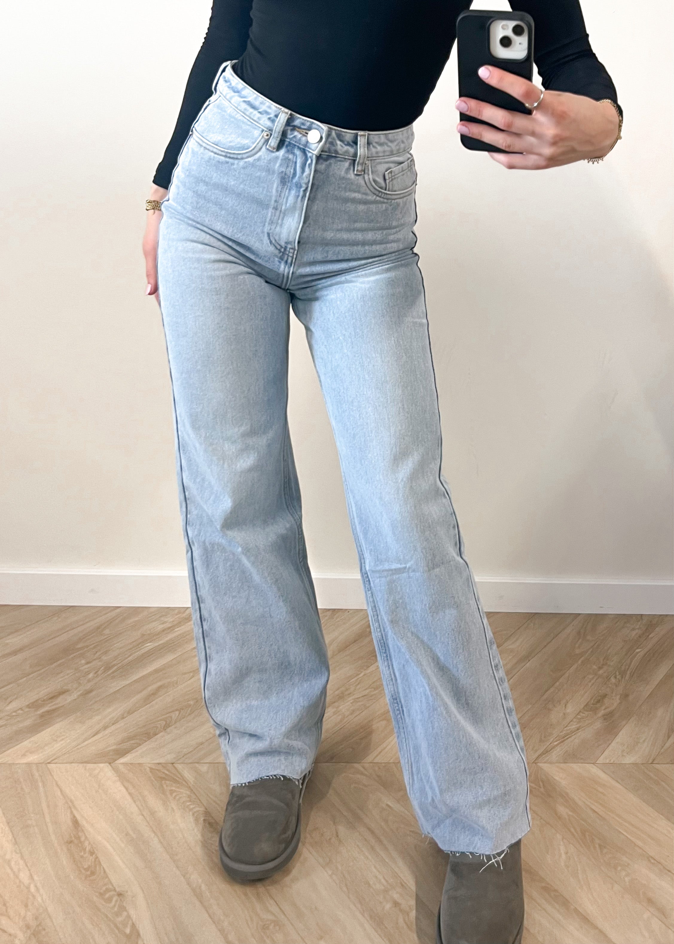 High waist straight leg jeans blue (TALL)