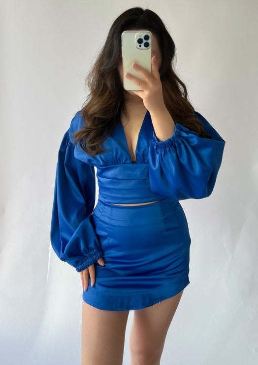 "ANGEL" top electric blue