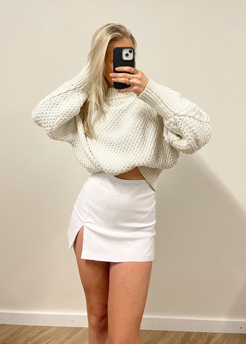 Skort mit schlitz white